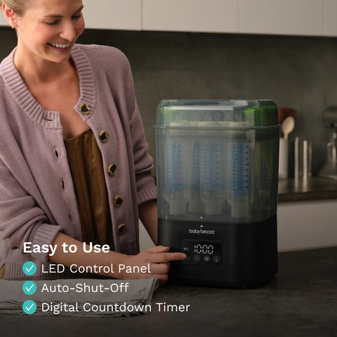 SuperQuick™ Baby Bottle Sterilizer and Dryer - Sterilizes & Dries in just 10 Minutes