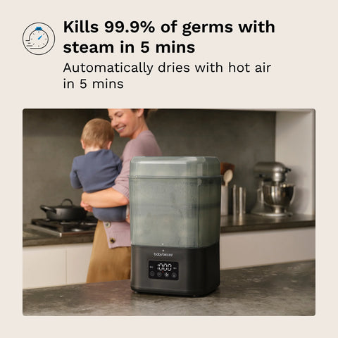 SuperQuick™ Baby Bottle Sterilizer and Dryer - Sterilizes & Dries in just 10 Minutes