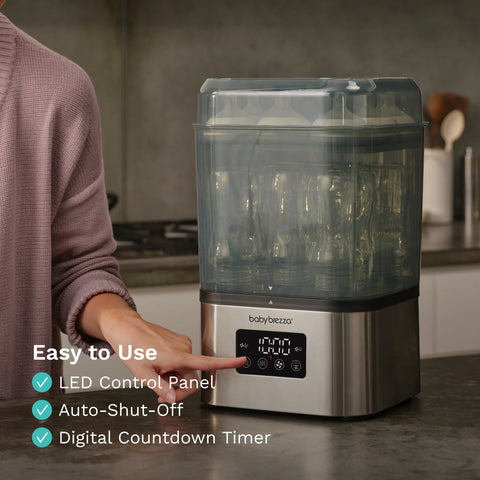 SuperQuick™ Baby Bottle Sterilizer and Dryer - Sterilizes & Dries in just 10 Minutes