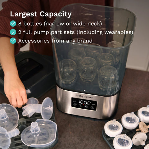 SuperQuick™ Baby Bottle Sterilizer and Dryer - Sterilizes & Dries in just 10 Minutes