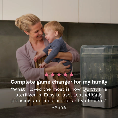 SuperQuick™ Baby Bottle Sterilizer and Dryer - Sterilizes & Dries in just 10 Minutes