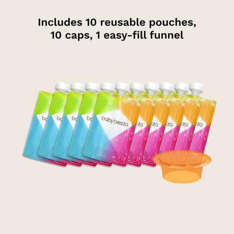 Reusable Baby Food Pouches, 10 Pack