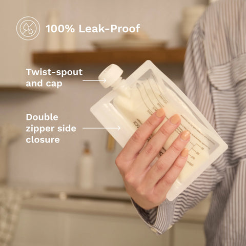 Reusable Breastmilk Storage Bags, 10 Pack, Includes Filling Funnel